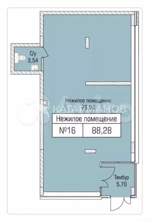 Аренда на Клевцова, 88,28м - Фото 0