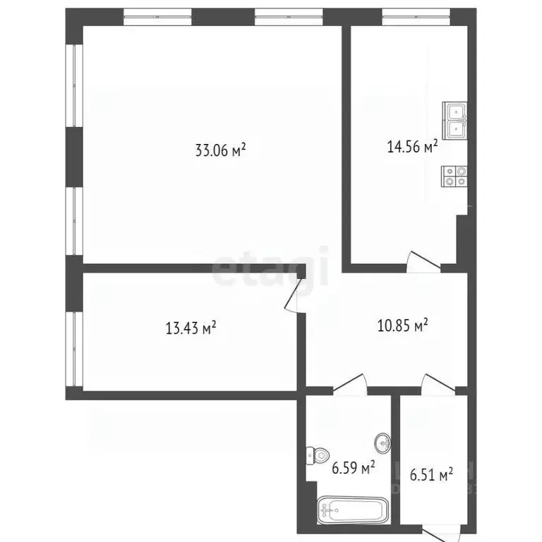 2-к кв. Ростовская область, Ростов-на-Дону Береговая ул., 55А (87.6 м) - Фото 2
