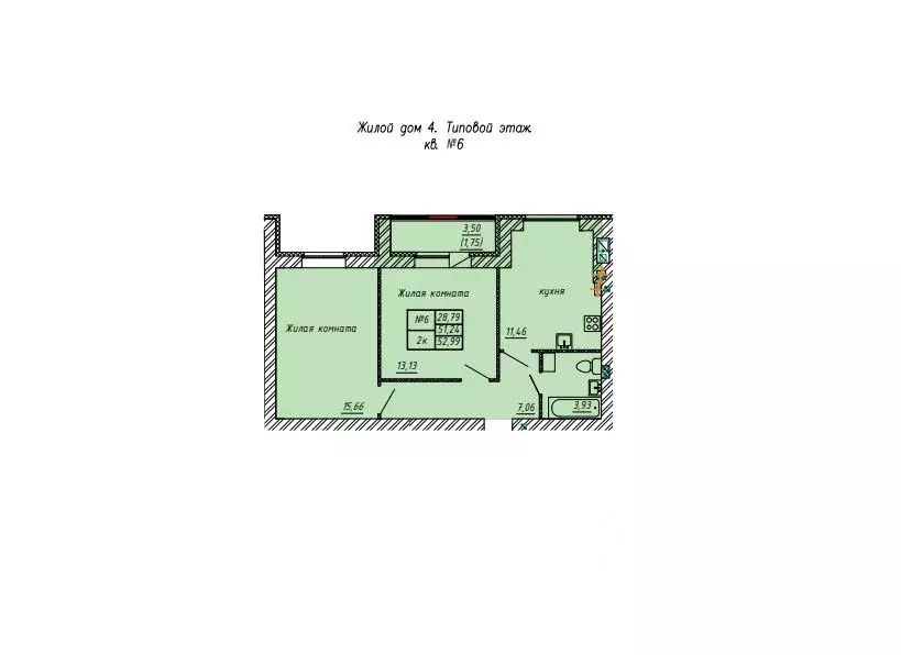 2-к кв. Татарстан, Лаишевский район, с. Сокуры  (52.99 м) - Фото 0