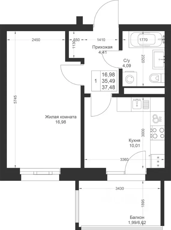 1-к кв. Татарстан, Лаишевский район, Столбищенское с/пос, с. Усады ул. ... - Фото 2
