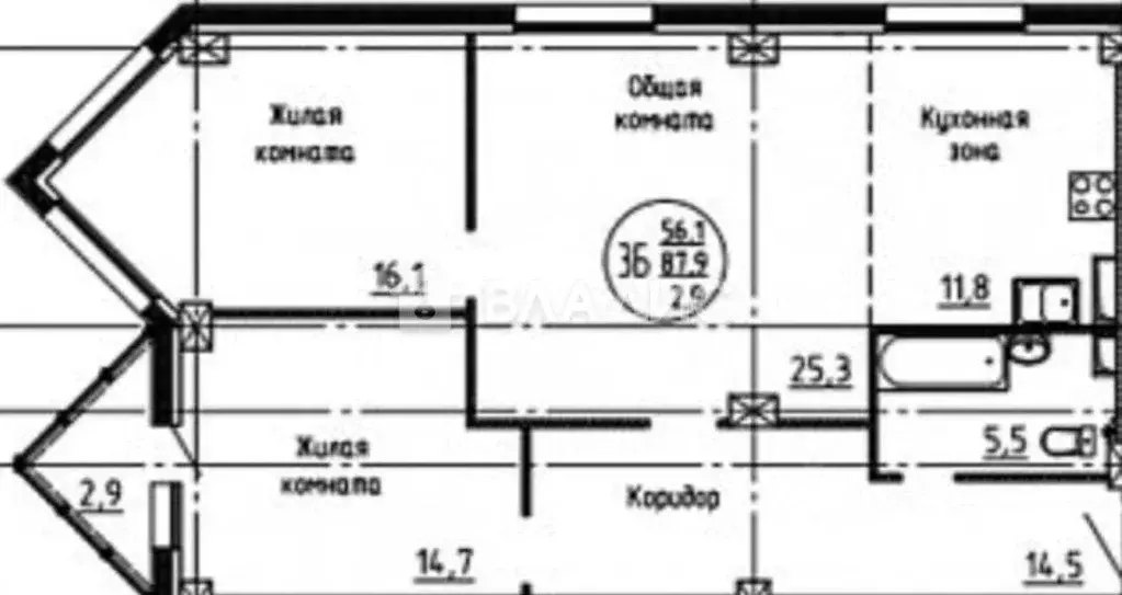3-к кв. Московская область, Солнечногорск городской округ, Голубое пгт ... - Фото 2