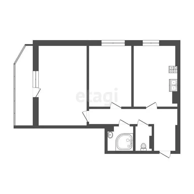 2-комнатная квартира: Саранск, Севастопольская улица, 9Б (56.6 м) - Фото 1