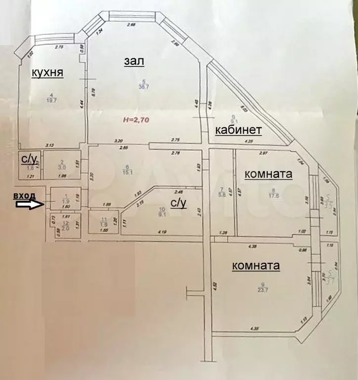 4-к. квартира, 140 м, 7/9 эт. - Фото 0