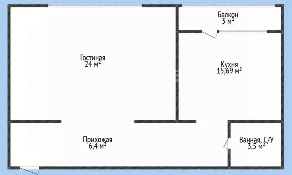 1-к кв. Дагестан, Махачкала ул. Газпромная, 15к6 (53.0 м) - Фото 1