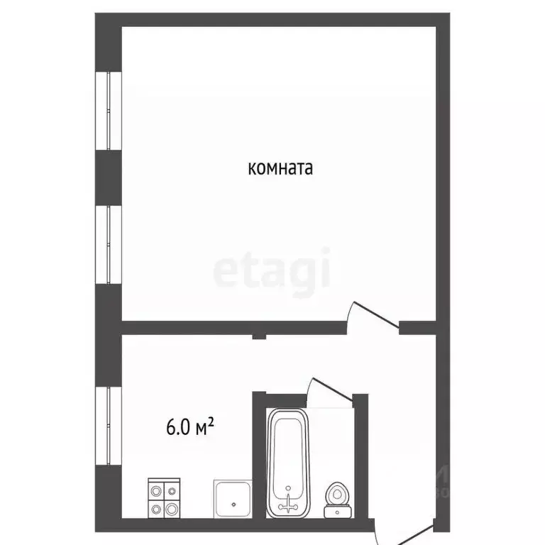1-к кв. Ярославская область, Ярославль ул. Минина, 20 (29.4 м) - Фото 1