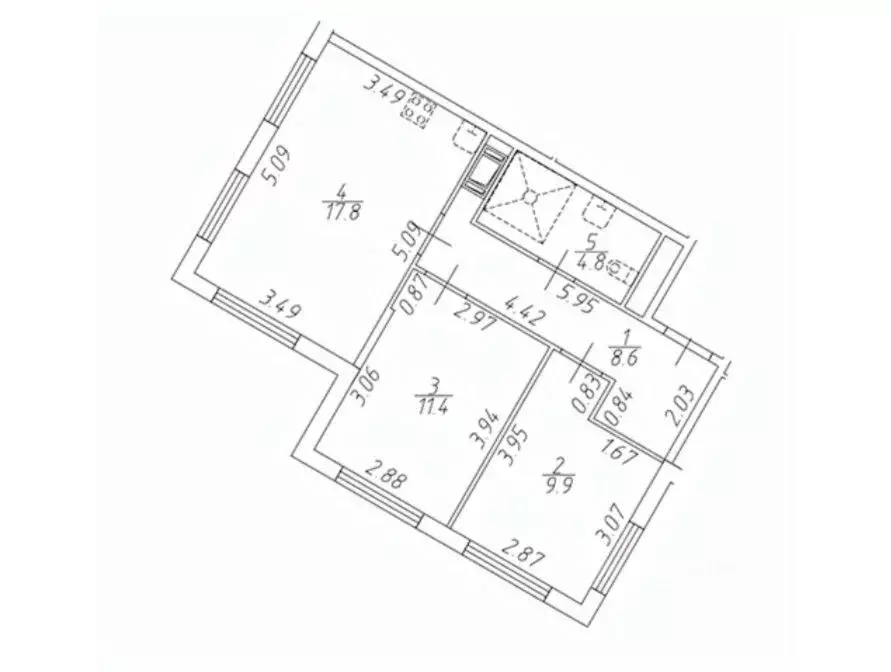 2-к кв. Санкт-Петербург Варфоломеевская ул., 6 (52.5 м) - Фото 1