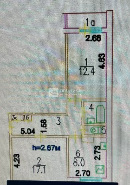 2-к кв. Москва ул. Академика Янгеля, 14К4 (52.7 м) - Фото 2
