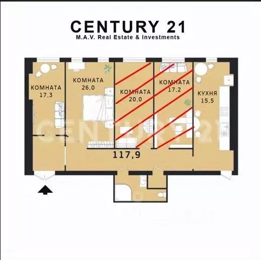 Комната Санкт-Петербург Боровая ул., 18/1 (37.0 м) - Фото 2