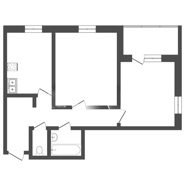 2-комнатная квартира: Тюмень, улица Бориса Житкова, 5к1 (59.6 м) - Фото 1