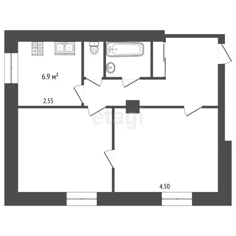 2-комнатная квартира: Жуковский, улица Менделеева, 7 (50.8 м) - Фото 1