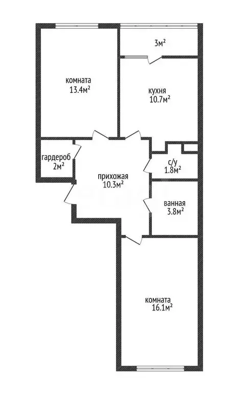 2-комнатная квартира: Краснодар, улица им. Мурата Ахеджака, 12к7 (58.3 ... - Фото 0