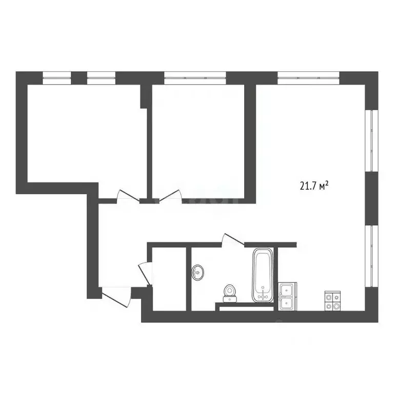 2-к кв. Тюменская область, Тюмень ул. Тимофея Чаркова, 93 (57.9 м) - Фото 2