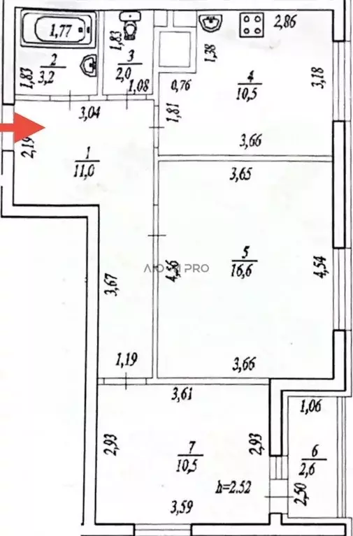 2-к кв. Башкортостан, Уфа ул. Героя Курбангалеева, 5 (55.1 м) - Фото 2