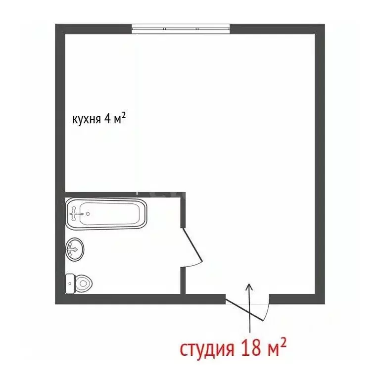 Студия Свердловская область, Екатеринбург ул. Чайковского, 84к1 (18.0 ... - Фото 1