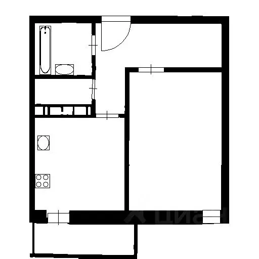 1-к кв. Ленинградская область, Всеволожск Южный мкр, ул. Крымская, 4 ... - Фото 2