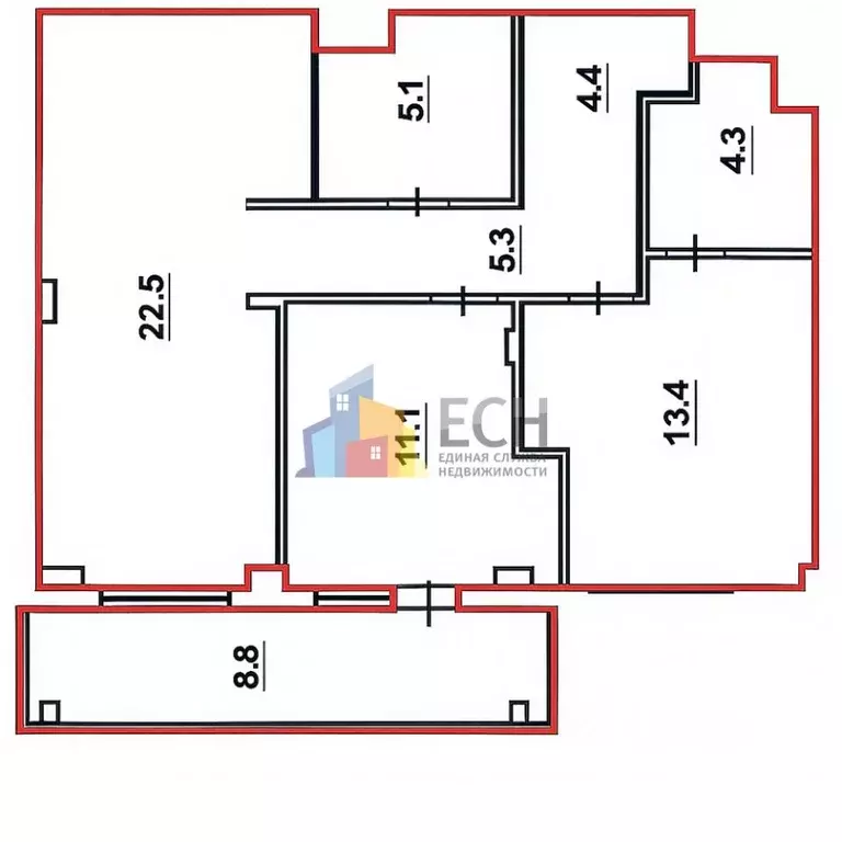 2-к кв. Тульская область, Тула Первомайская ул., 32А (74.5 м) - Фото 2