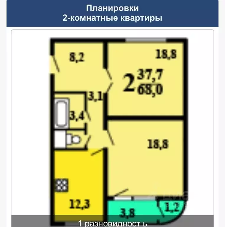 2-к кв. Московская область, Королев ул. Калининградская, 17к2 (62.0 м) - Фото 0