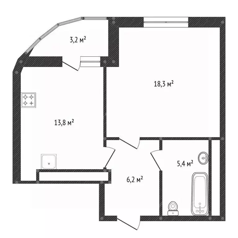 1-к кв. Башкортостан, Уфа ул. Глумилинская, 4 (43.9 м) - Фото 1