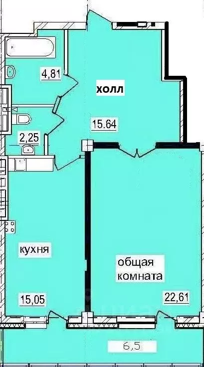 1-к кв. Новосибирская область, Новосибирск ул. Орджоникидзе, 47 (60.0 ... - Фото 2