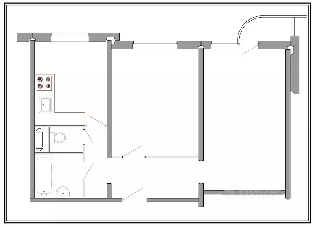 2-к кв. Москва ул. Шверника, 11К3 (54.0 м) - Фото 2