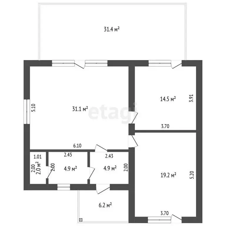 Дом в Тюменский муниципальный округ, деревня Решетникова (118 м) - Фото 1