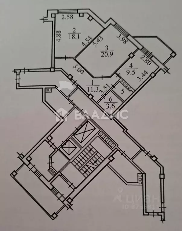 2-к кв. Новосибирская область, Новосибирск ул. В. Высоцкого, 51 (65.5 ... - Фото 1