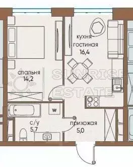 1-к кв. Москва ул. Нижние Мневники, 16к3 (41.2 м) - Фото 1