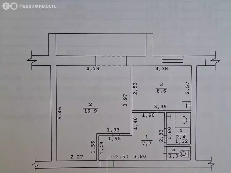 1-комнатная квартира: Джанкой, Лесная улица, 3 (39.6 м) - Фото 1