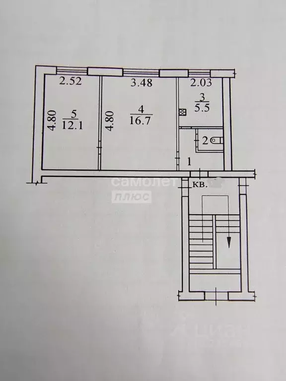 2-к кв. Новосибирская область, Новосибирск Приисковая ул., 46 (39.6 м) - Фото 1