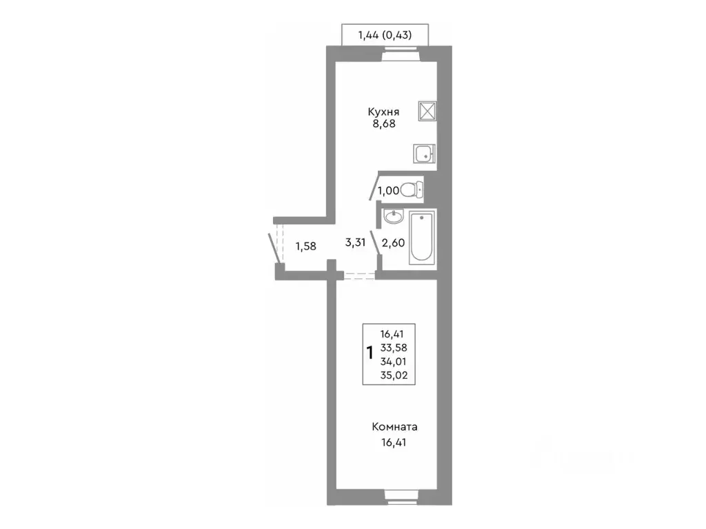 1-к кв. Челябинская область, Челябинск Никс Лайн на Ярославской жилой ... - Фото 1