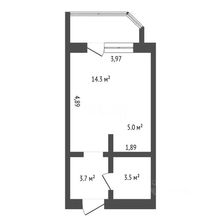 Студия Амурская область, Благовещенск Октябрьская ул., 221 (26.5 м) - Фото 0