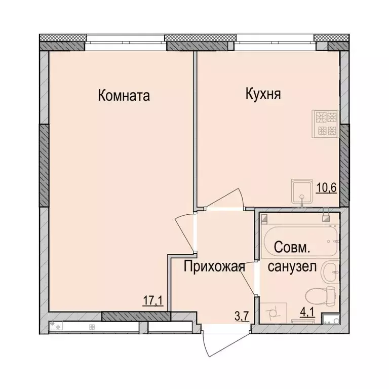 1-к кв. Удмуртия, Ижевск Камбарская ул., 94к1 (35.1 м) - Фото 0