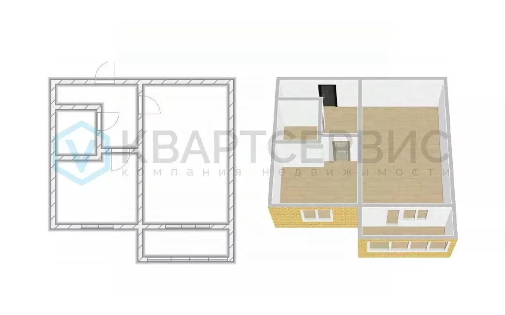 1-к кв. Омская область, Омск ул. Малиновского, 10/1 (37.1 м) - Фото 1