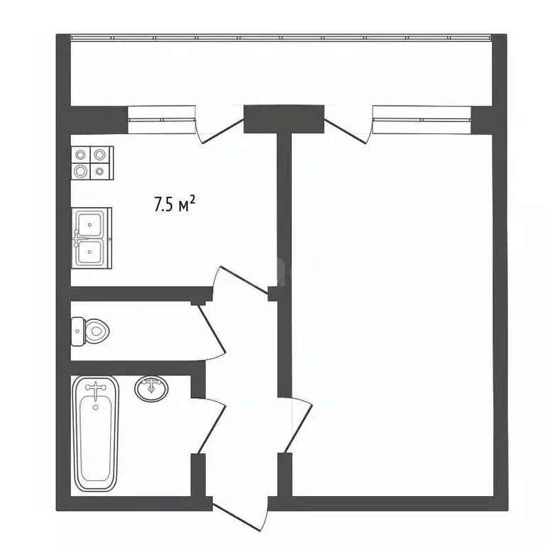 1-к кв. Нижегородская область, Выкса Жуковского мкр, 6А (32.6 м) - Фото 1