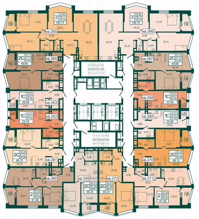 1-к. квартира, 49,1 м, 4/29 эт. - Фото 0