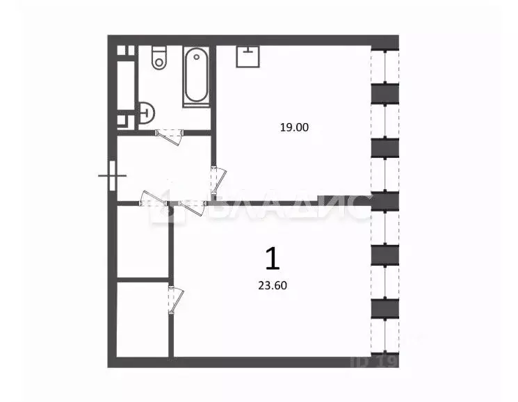 1-к кв. Москва ул. Светланова, 11к2 (59.2 м) - Фото 2