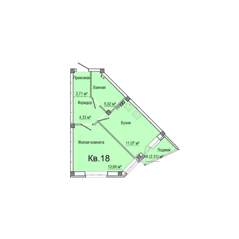 1-к кв. Свердловская область, Заречный Солнечный кп,  (38.13 м) - Фото 0