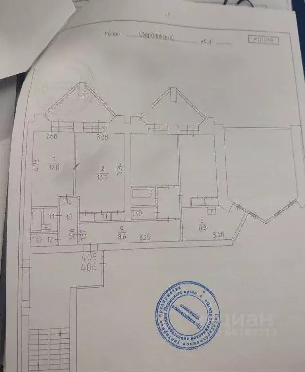 2-к кв. Пермский край, Пермь Коломенская ул., 34 (47.8 м) - Фото 2