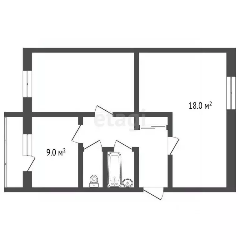 2-к кв. Смоленская область, Смоленск ул. Пржевальского, 12 (52.5 м) - Фото 1