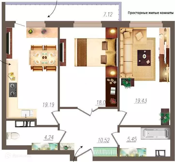 Продаётся 2-к квартира, 79.5 м - Фото 0