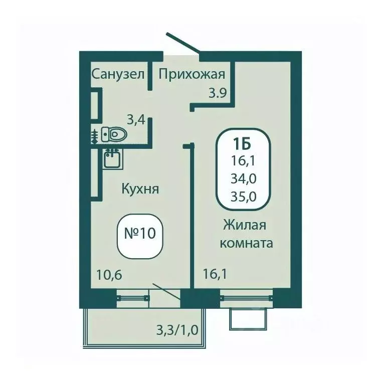 1-к кв. Московская область, Солнечногорск городской округ, Андреевка ... - Фото 0