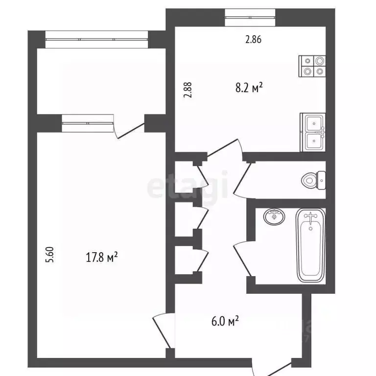 1-к кв. Ямало-Ненецкий АО, Новый Уренгой Мирный мкр, 4/2 (37.6 м) - Фото 2