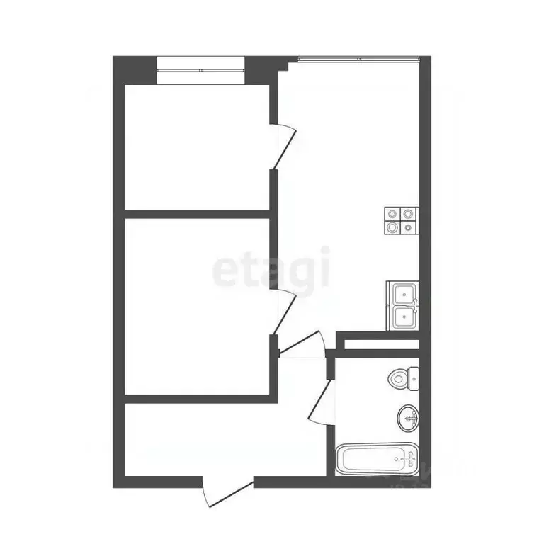 2-к кв. Московская область, Одинцово ул. Триумфальная, 10 (43.4 м) - Фото 1