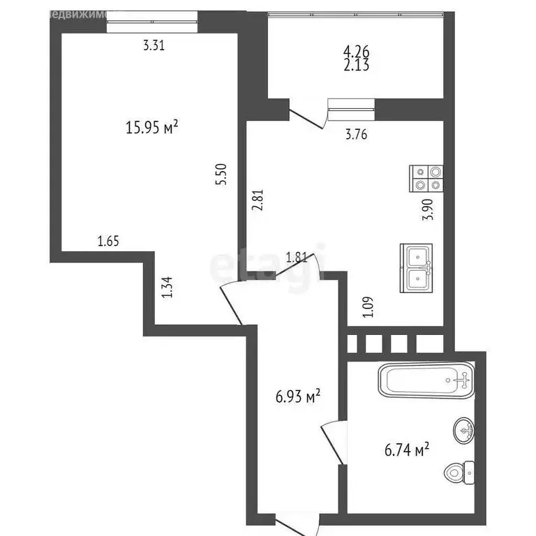 1-комнатная квартира: Самара, 7-я просека, 94 (44.3 м) - Фото 1
