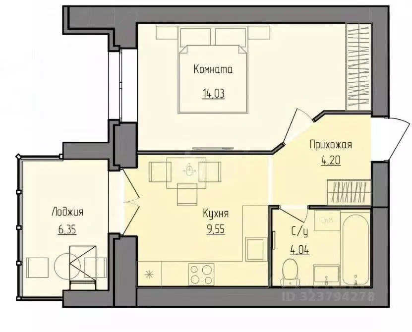 1-к кв. Ярославская область, Ярославль ул. Жуковского, 9 (35.0 м) - Фото 2