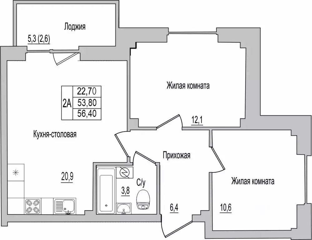 2-к кв. Псковская область, Псковский район, Завеличенская волость, д. ... - Фото 1