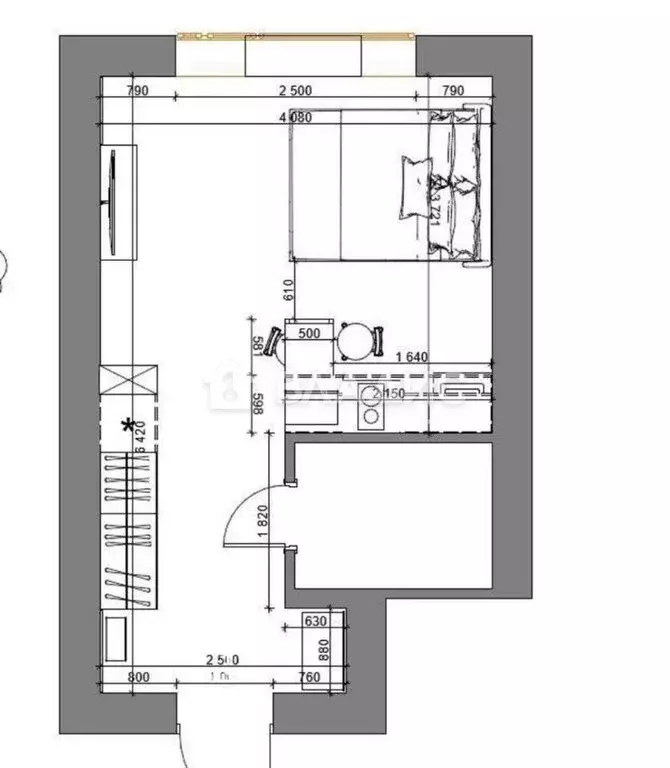 Квартира-студия: Москва, Окружной проезд, 10Б (25 м) - Фото 1