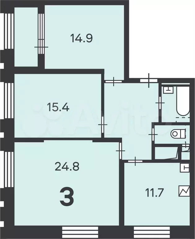 Аукцион: 3-к. квартира, 81,5 м, 16/17 эт. - Фото 0