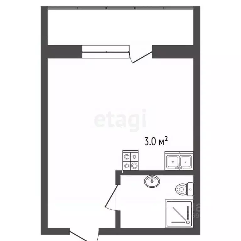 Студия Московская область, Котельники Новые Котельники мкр, 2 (28.0 м) - Фото 2