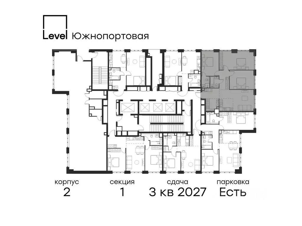 4-к кв. Москва Левел Южнопортовая жилой комплекс, 2 (89.5 м) - Фото 1